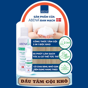 Dầu gội tắm khô Abena Đan Mạch 200ml