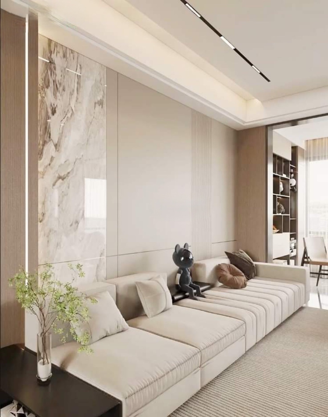 Tấm ốp sợi than tre HT- VÂN ĐÁ 8mm