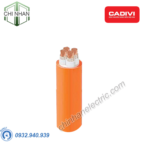 Dây cáp điện chống cháy 3+1 lõi Cadivi CXV/FR 3x50+1x35mm2 – 0.6/1kV Cu/XLPE-FR/PVC