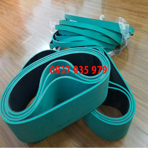 Dây đai dẹt mềm đắp cao su xanh