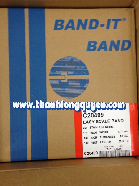 Band-it strap band, stainless steel 12.7mm x 0.76mm x 30.5m