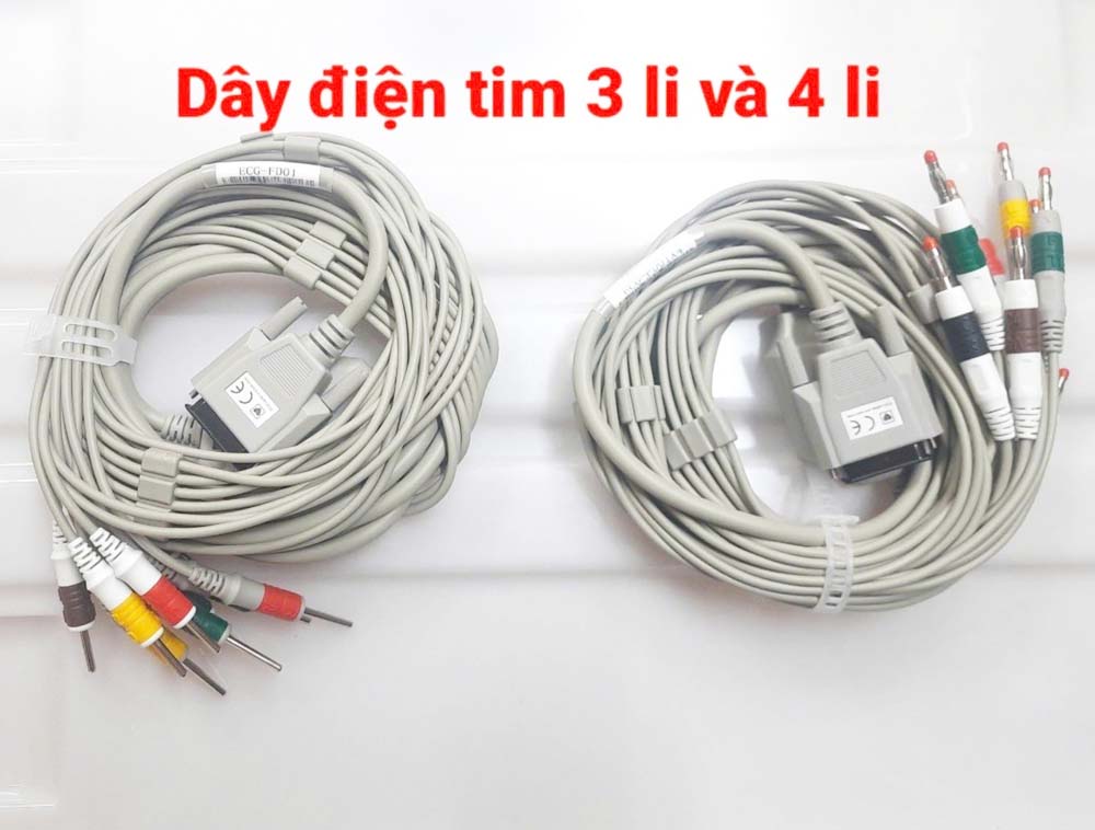 Dây điện tim 3 li hoặc 4 li (ECG303 hoặc ECG404) dùng cho máy điện tim NewTech (loại tương thích)