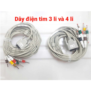 Dây điện tim 3 li hoặc 4 li (ECG303 hoặc ECG404) dùng cho máy điện tim NewTech (loại tương thích)