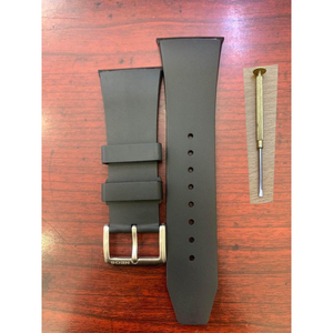 dây đồng hồ Neos cao su N40704M & N40713M màu đen khóa trắng ( tặng kèm tua vít)