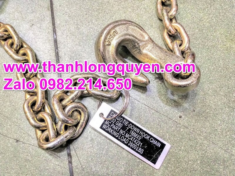 Dây xích cẩu hàng 7mm dài 2.7 mét xích la bồi