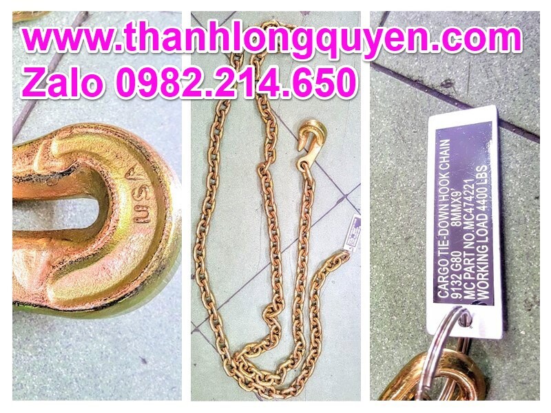 Dây xích cẩu hang 8mm dài 2.7 mét Dây xích cẩu hang 8mm dài 2.7 mét