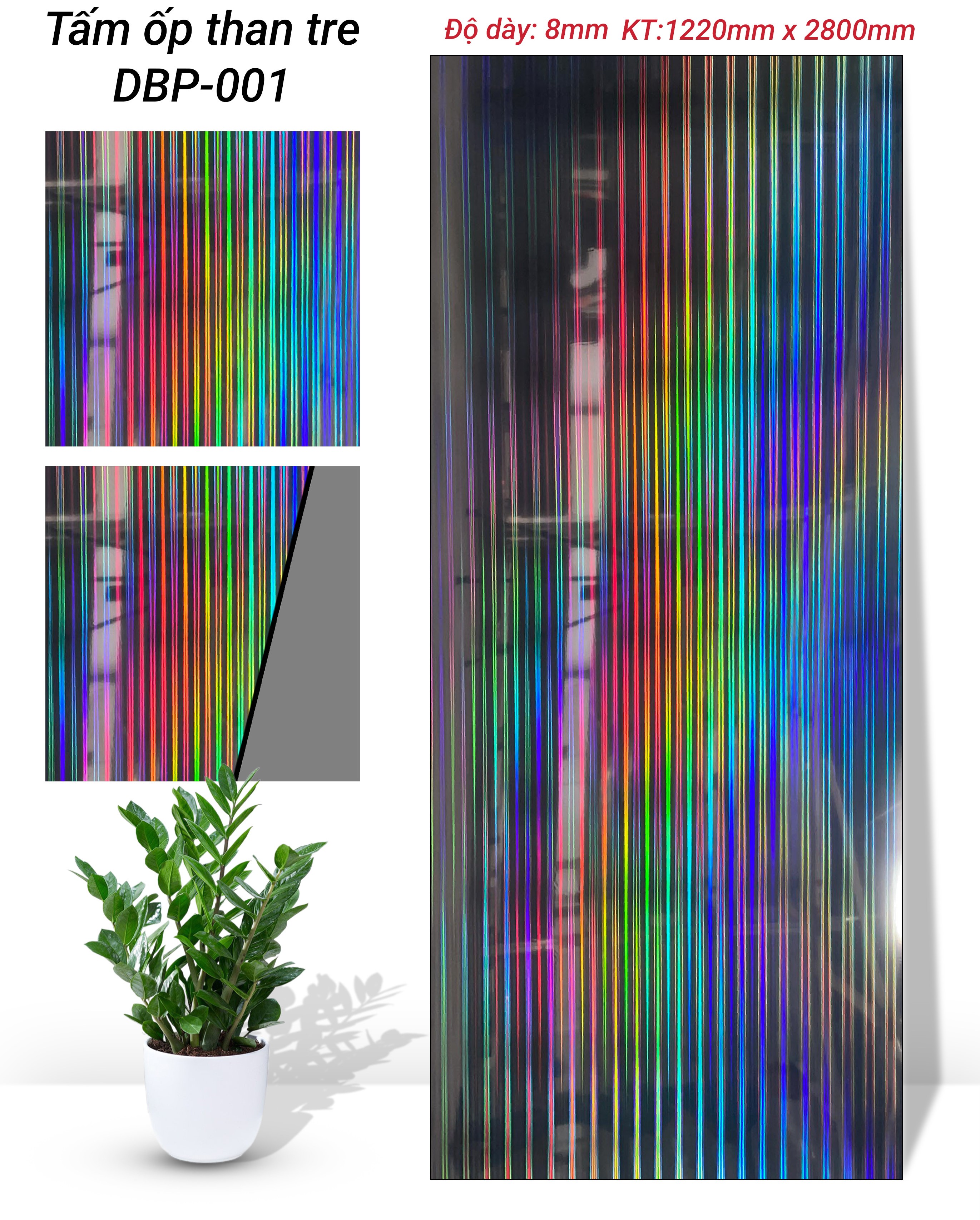TẤM ỐP THAN TRE PHỦ PET DB CAO CẤP TẠI NHÀ MÁY HÀ NỘI