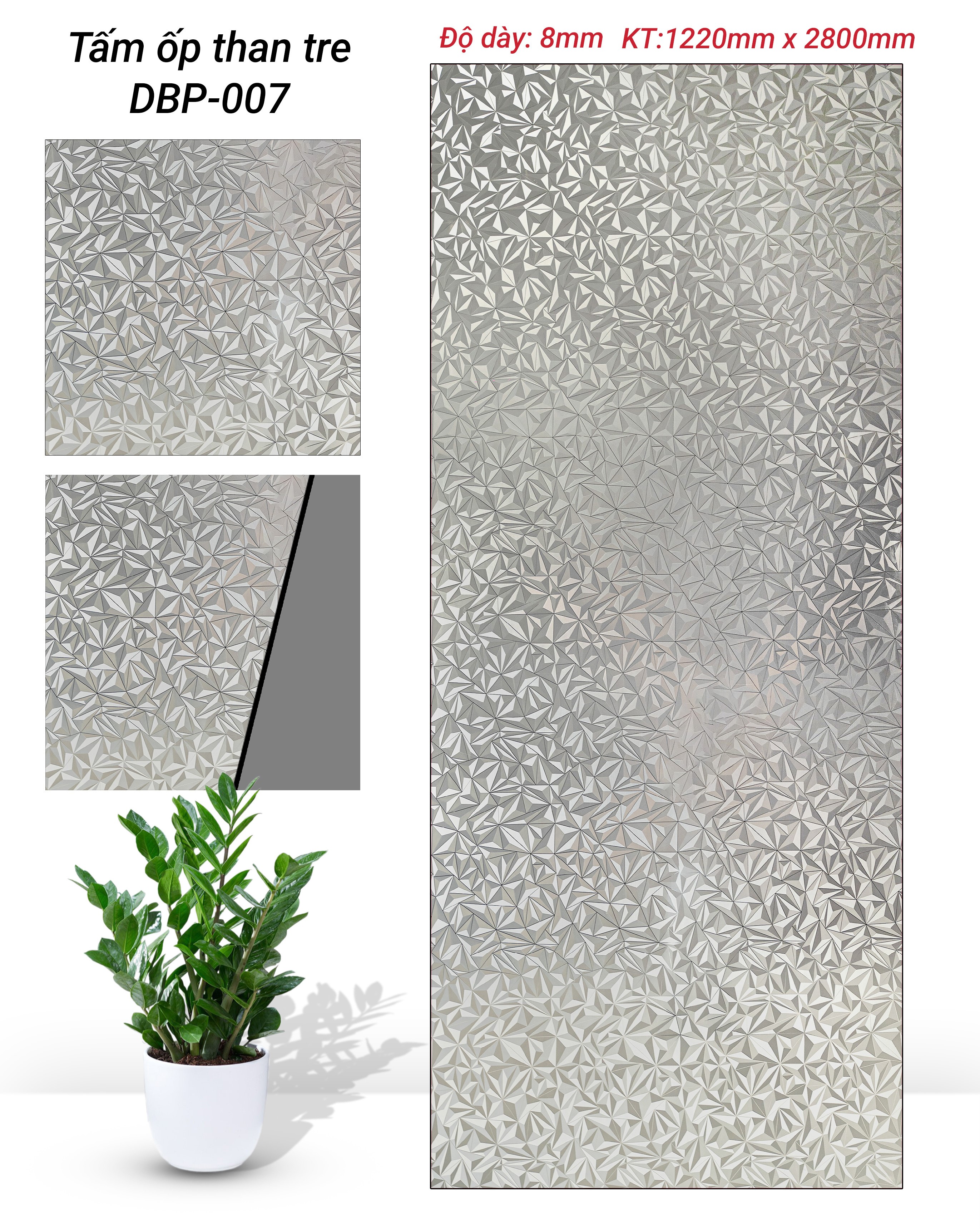 TẤM ỐP THAN TRE PHỦ PET DB CAO CẤP TẠI NHÀ MÁY HÀ NỘI