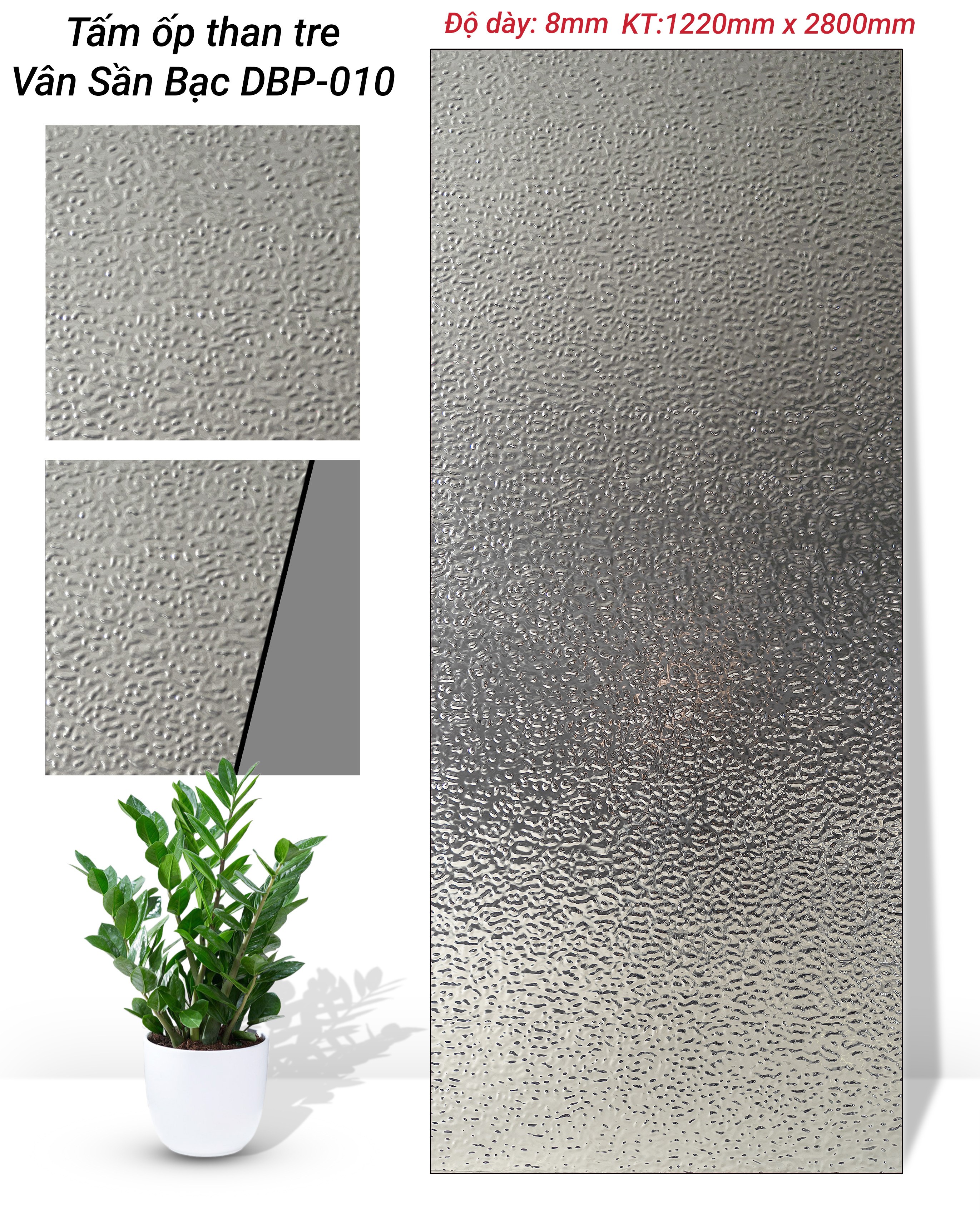 TẤM ỐP THAN TRE PHỦ PET DB CAO CẤP TẠI NHÀ MÁY HÀ NỘI