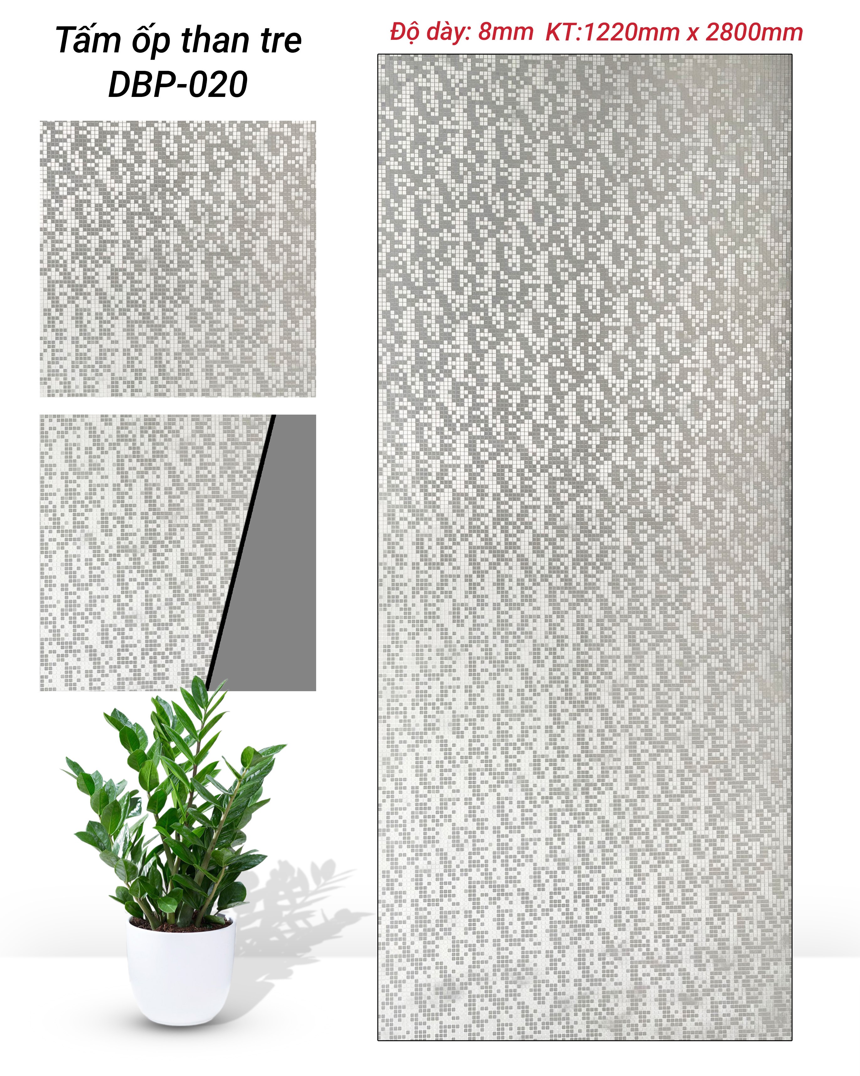TẤM ỐP THAN TRE PHỦ PET DB CAO CẤP TẠI NHÀ MÁY HÀ NỘI