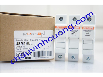 Đế cầu chì solar 1000VDC 10x38mm Ferraz Shawmut Mersen USM1HEL 1 cực