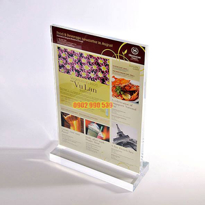 Kẹp menu để bàn Mica