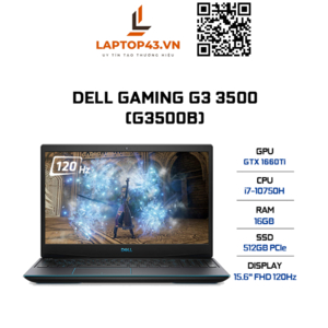 Dell G3 3500 intel core i7-10750H CPU 2.6GHz(12CPUs) Ram 16GB / SSD 512GB/ GTX 1660ti/ Full AC