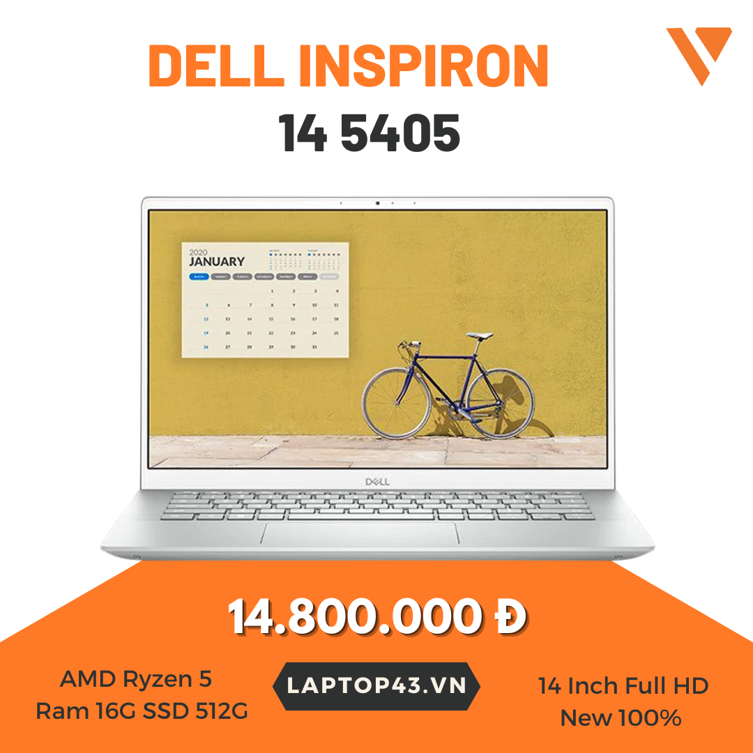 Dell Inspiron 14 5405 (RyzenR5,RAM16G,SSD 512G,VGA AMD Vega6,14