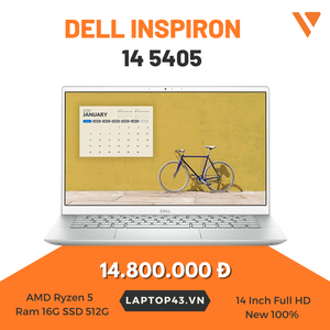 Dell Inspiron 14 5405 ( Ryzen R5-4500U, RAM 16G, SSD 512G, VGA AMD Vega 6, màn 14 Full HD, IPS) new 100% chính Hãng