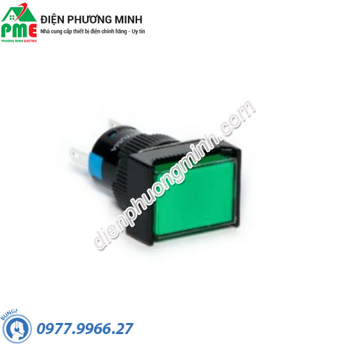 Đèn báo hiển thị loại chữ nhật màu xanh lá Shizuma 24VDC