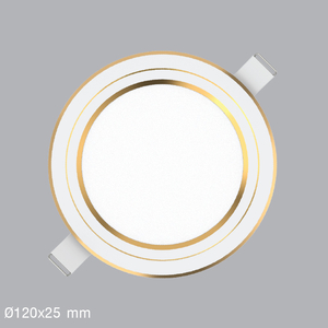 Đèn Led Panel Tròn Âm Trần RPL 9W Ø105 viền vàng