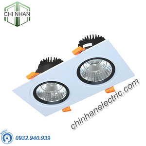 Đèn Downlight Vuông Chiếu Điểm Âm Trần 2x5W 230x120 - DFC2051 - Duhal