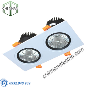Đèn Downlight Vuông Chiếu Điểm Âm Trần 2x18W 320x160 - DFC2181 - Duhal