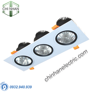 Đèn Downlight Vuông Chiếu Điểm Âm Trần 3x5W 330x120 - DFC3051 - Duhal