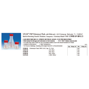 VI.568.95 Bình tam giác có nắp vặn bằng nhựa PMP