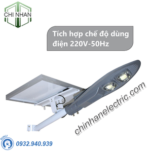 Đèn Đường LED Năng Lượng Mặt Trời 100W/12h (Có sạc AC 220V) - DHL1003 - Duhal