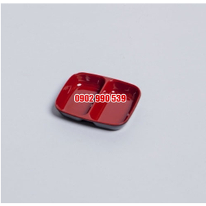 DĨA CHẤM 2 NGĂN MELAMINE 2 LỚP