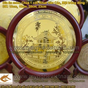 Đĩa đồng Chùa một cột ăn mòn, quà tặng quà lưu niệm cao cấp