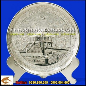 Đĩa đồng mạ bạc, đĩa Chùa một cột, đĩa đồng lưu niệm