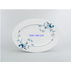 DĨA OVAL 37CM HOÀNG CUNG LẠC HỒNG