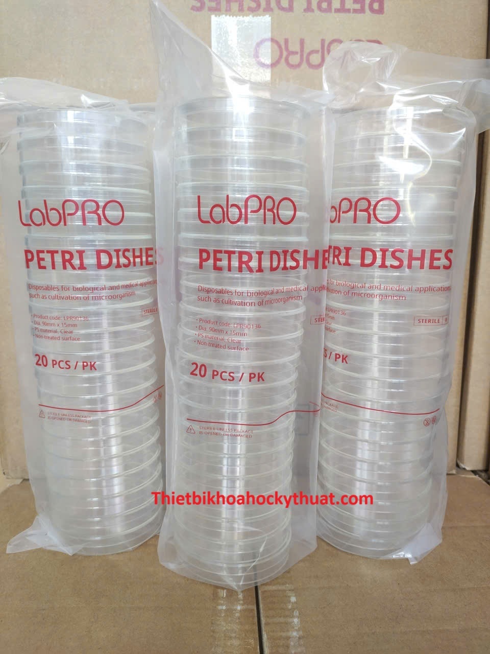 Đĩa Petri nhựa 90x15mm LPR90136 LabPRO