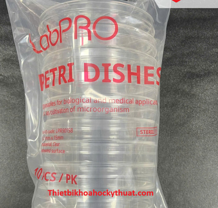 Đĩa Petri nhựa 90x15mm LPR90158 LabPRO