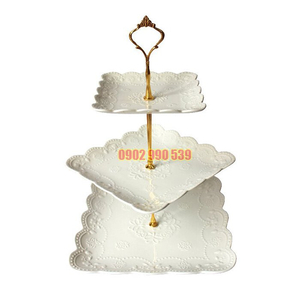 Đĩa đựng trái cây 3 tầng