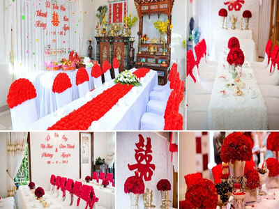 Dịch vụ trang trí tiệc cưới – trang trí bàn thờ gia tiên giá rẻ tại Quận 3, TP.HCM