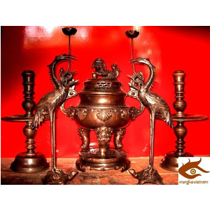 đỉnh thờ cúng bằng đồng cao 50cm giả cổ