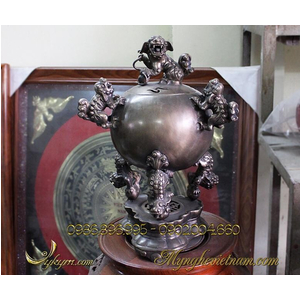 Đỉnh tròn quả bóng thất nghê cao 42cm