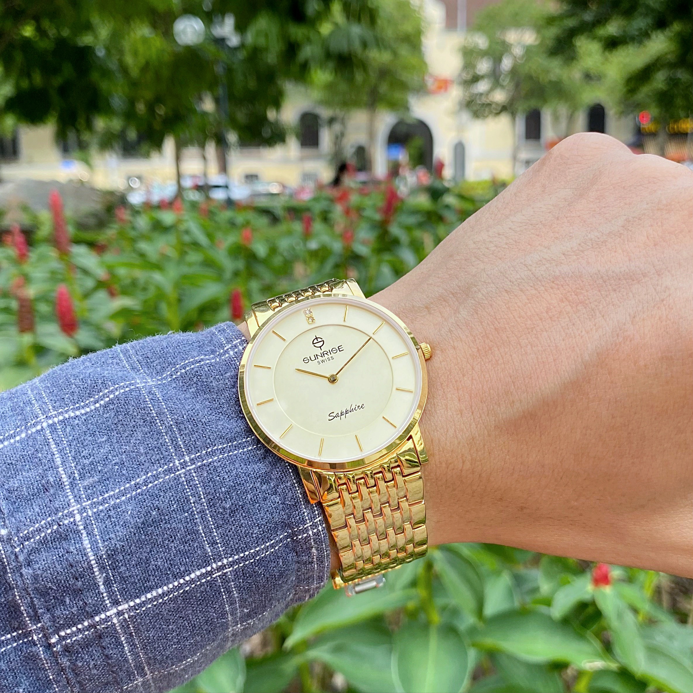 Đồng Hồ Sunrise Siêu Mỏng DM736PWB