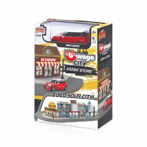 Đồ chơi mô hình MAISTO - Bộ mô hình cửa hàng bán lẻ và xe Bburago Mini Cooper - 31506/MT31500