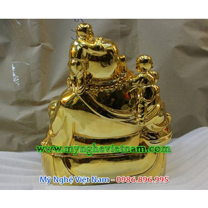 Tượng Phật Di Lạc mạ vàng 15cm