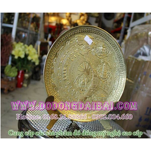 Đĩa đồng quà tặng mặt bản đồ Việt Nam 23cm