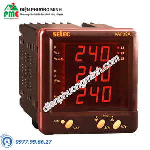 Đồng hồ đo điện áp, dòng điện và tần số Selec - Model VAF39A (96x96)