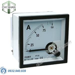 Đồng hồ Ampermeter 0-100A/200A 96x96 - FT-96A 0-100A - FORT