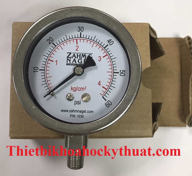 Đồng hồ đo áp suất P/N 1030 Zahm Nagel