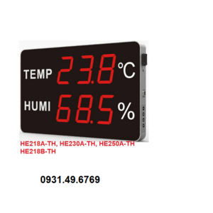 ĐỒNG HỒ ĐO NHIỆT ĐỘ ĐỘ ẨM HUATO HE230A-TH (CẢM BIẾN TRONG)