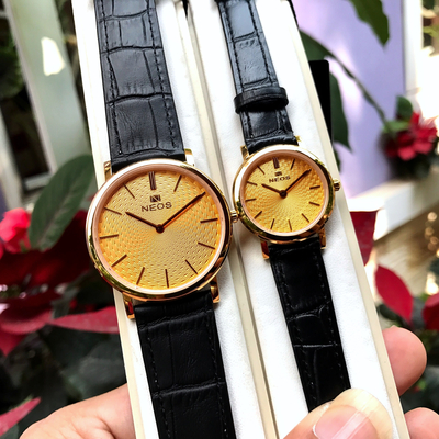 ĐỒNG HỒ ĐÔI DÂY DA NEOS N-40577L CHÍNH HÃNG