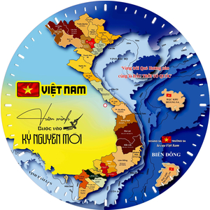 Đồng Hồ In Bản Đồ Việt Nam