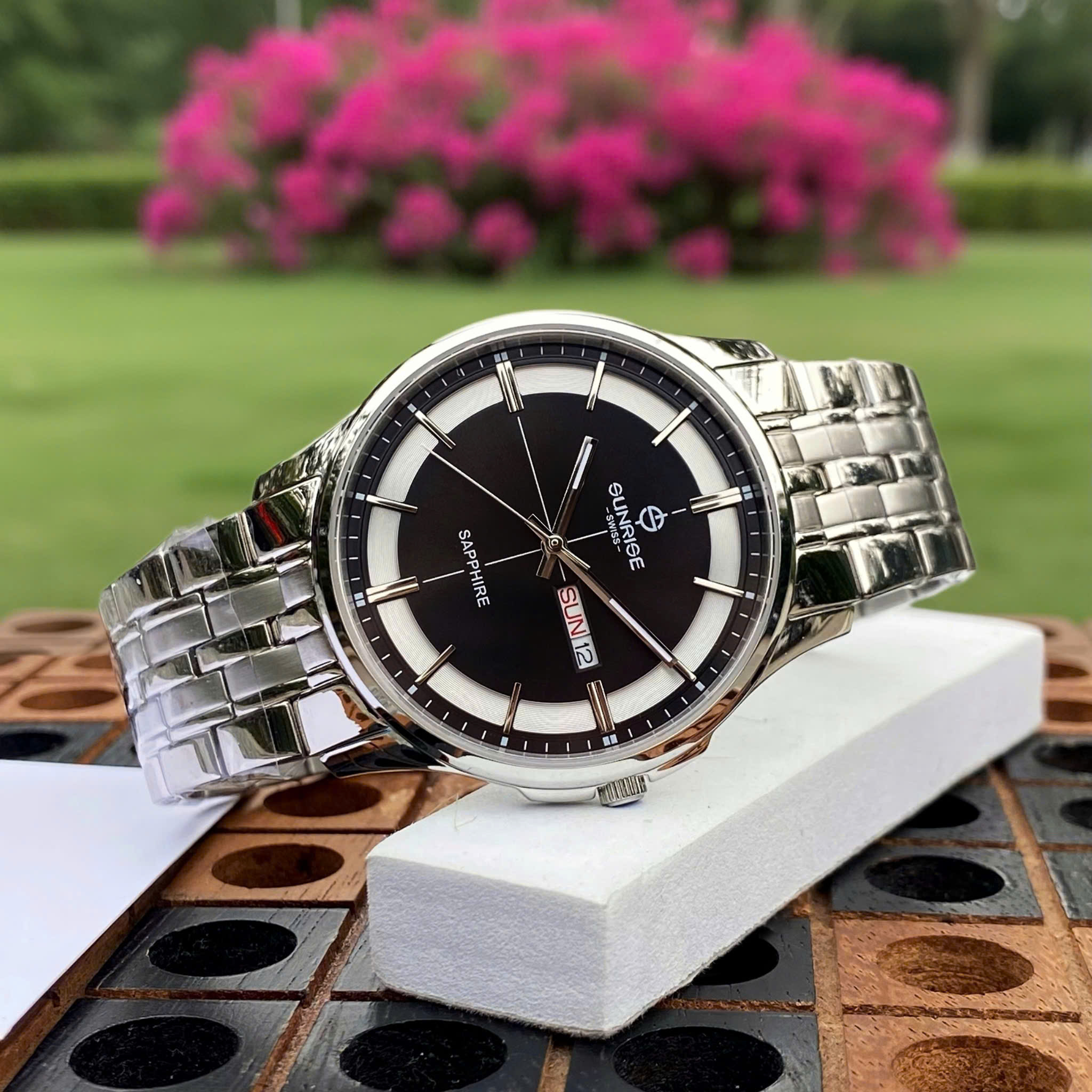 Đồng Hồ Nam 2 Lịch Sunrise 1143SB - Lịch Lãm Nơi Công Sở