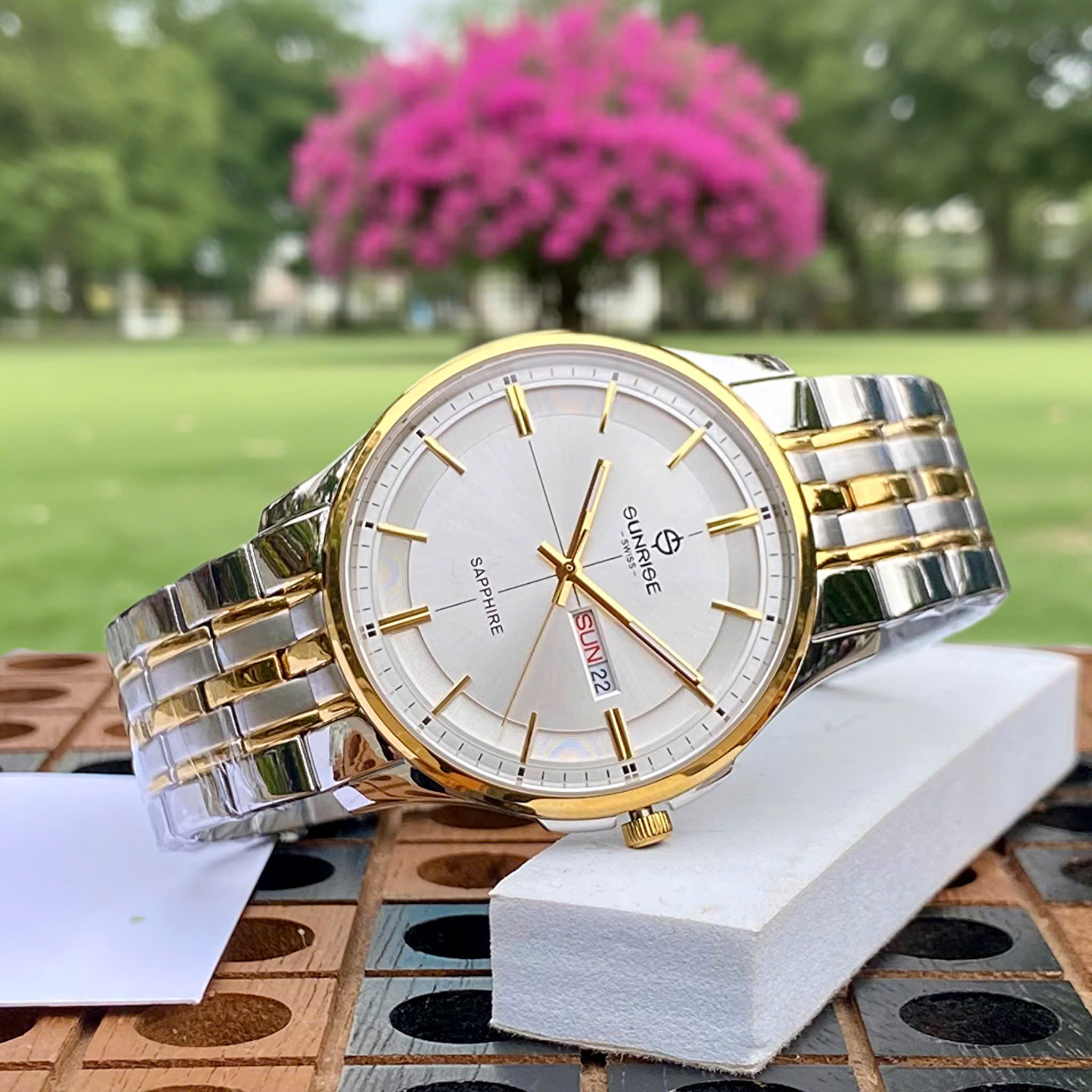Đồng Hồ Nam 2 Lịch Sunrise 1143SB - Lịch Lãm Nơi Công Sở