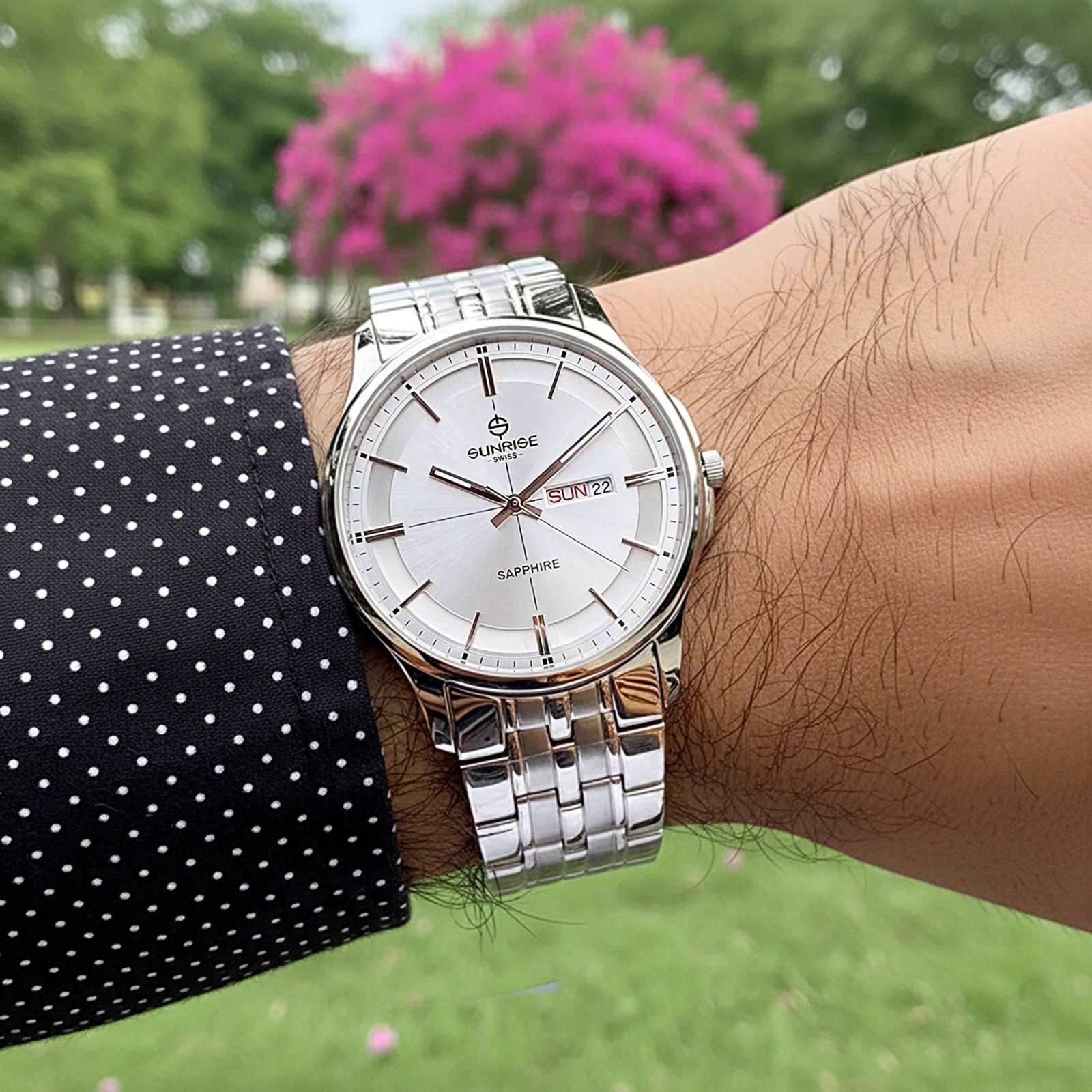 Đồng Hồ Nam 2 Lịch Sunrise 1143SB - Lịch Lãm Nơi Công Sở