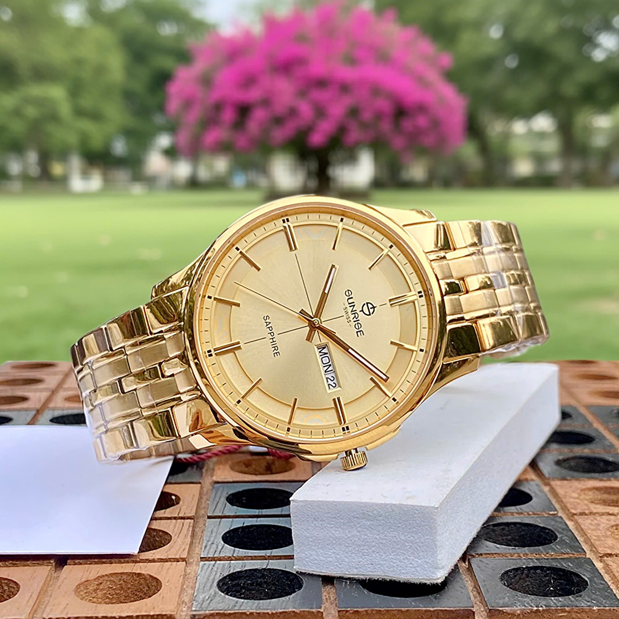 Đồng Hồ Nam 2 Lịch Sunrise 1143SB - Lịch Lãm Nơi Công Sở